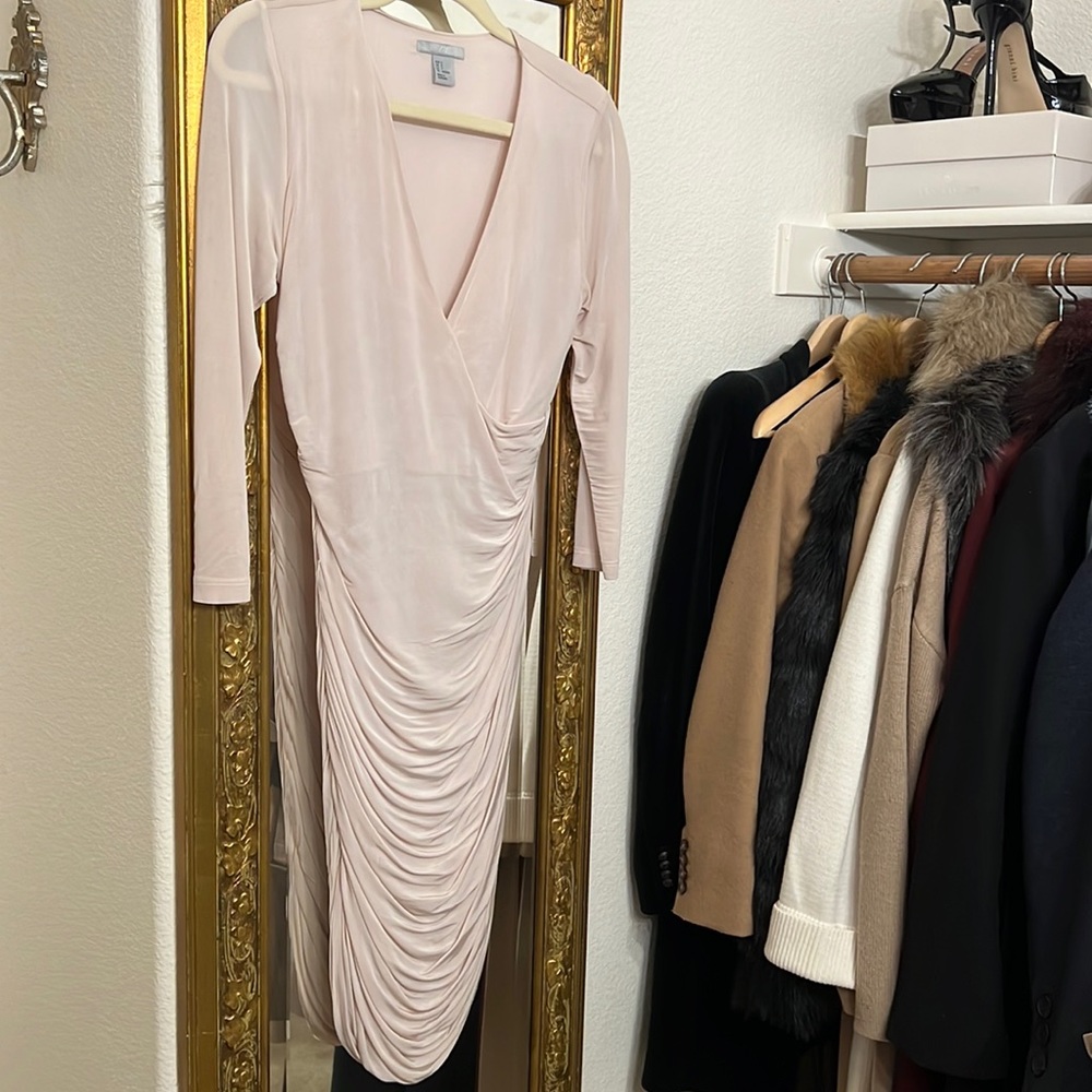 Midi evening dress pink